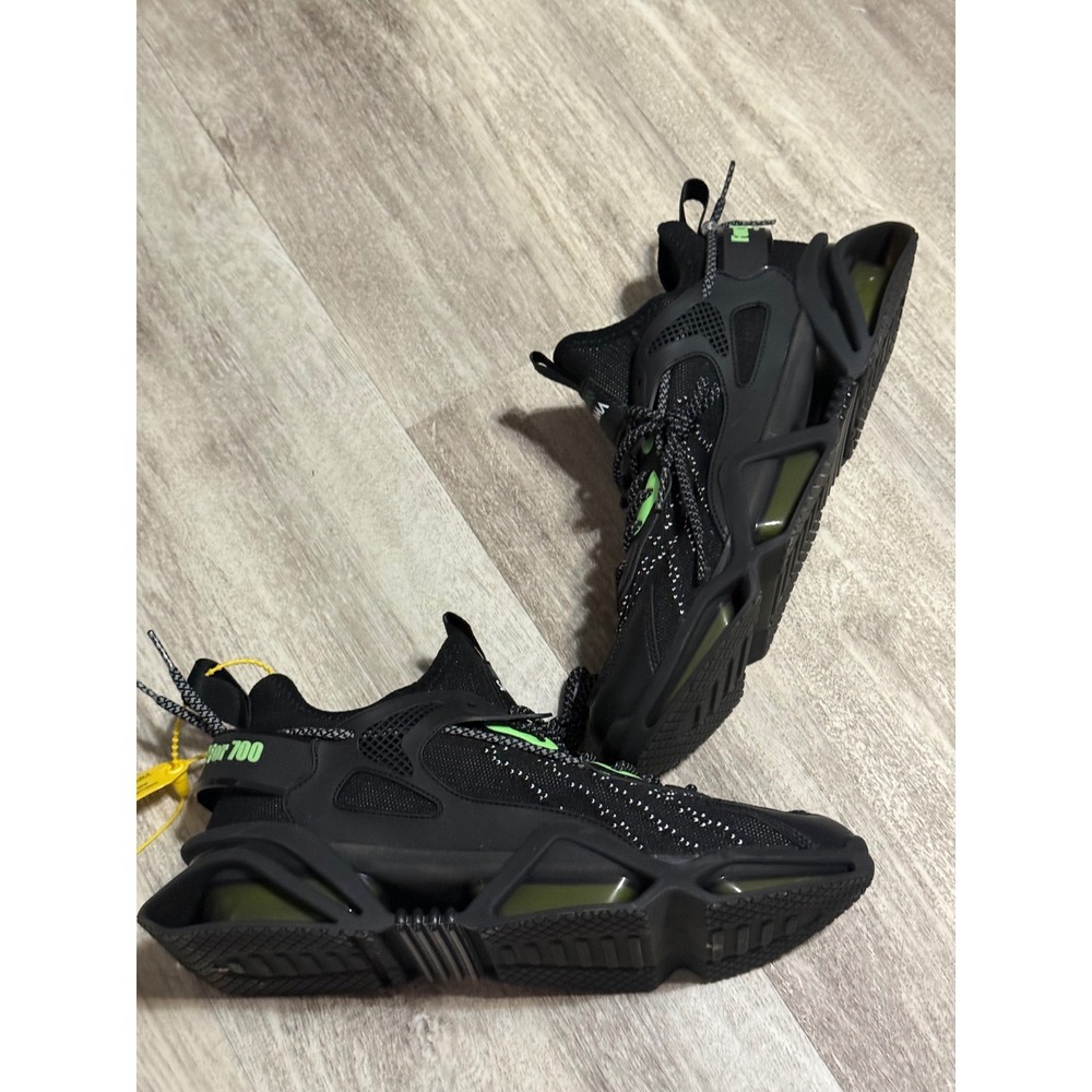 Sakitama Men 10 Black Neon Green Blade Tech Running Sneakers Futuristic Sporty - Picture 2 of 6